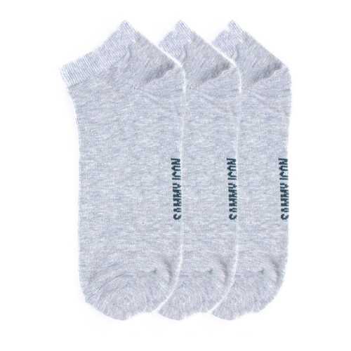 Комплект однотонных носков Sammy Icon Ankle Solid - 3 Pair Set - Grey в Атлантик